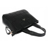 Torebka damska shopper A4 pleciona elegancka na ramię pasek CH3358 Czarna