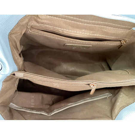 Torebka damska shopper A4 pleciona elegancka na ramię duża CH3358 Granatowa