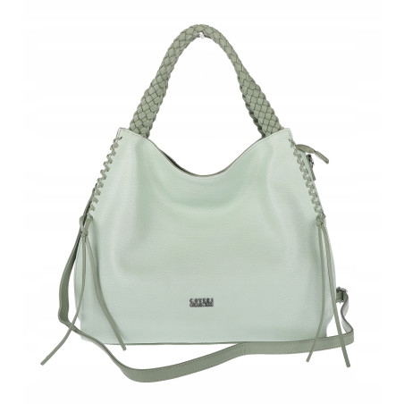 Torebka Damska Worek Shopper Torba na Ramię duża pajemna CC6703 Zielona