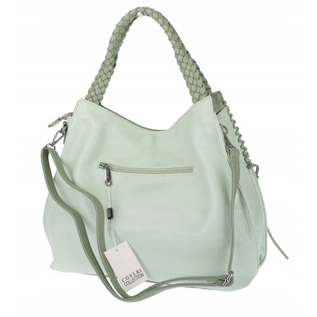 Torebka Damska Worek Shopper Torba na Ramię duża pajemna CC6703 Zielona
