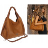 Torebka Damska Worek Shopper Torba na Ramię duża pajemna CC6703 Brązowa