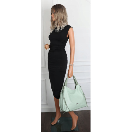 Torebka Damska Worek Shopper Torba na Ramię duża pajemna CC6703 Zielona