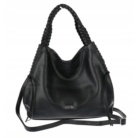 Torebka Damska Worek Shopper Torba na Ramię duża pajemna CC6703 Czarna