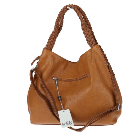 Torebka Damska Worek Shopper Torba na Ramię duża pajemna CC6703 Brązowa
