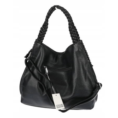 Torebka Damska Worek Shopper Torba na Ramię duża pajemna CC6703 Czarna