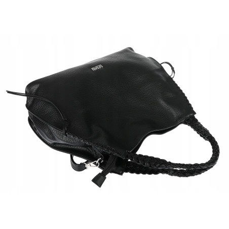 Torebka Damska Worek Shopper Torba na Ramię duża pajemna CC6703 Czarna