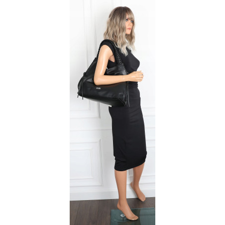 Torebka Damska Worek Shopper Torba na Ramię duża pajemna CC6703 Czarna