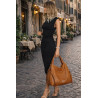 Torebka Damska Worek Shopper Torba na Ramię duża pajemna CC6703 Brązowa