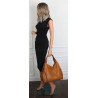 Torebka Damska Worek Shopper Torba na Ramię duża pajemna CC6703 Brązowa