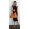 Torebka Damska Worek Shopper Torba na Ramię duża pajemna CC6703 Brązowa