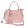 Torebka damska shopper duża A4 na ramię z frędzlami pasek CC50964 Różowa