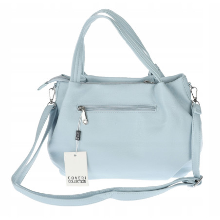 Torebka damska shopper duża A4 na ramię z frędzlami pasek CC50964 Niebieska