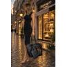 Torebka damska shopper A4 duża torba na ramię elegancka modna DB243 Czarna