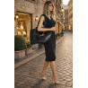 Torebka damska shopper A4 duża torba na ramię elegancka modna DB243 Czarna