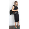 Torebka damska shopper A4 duża torba na ramię elegancka modna DB243 Czarna
