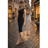 Torebka damska shopper A4 duża torba na ramię elegancka modna DB243 Beżowa