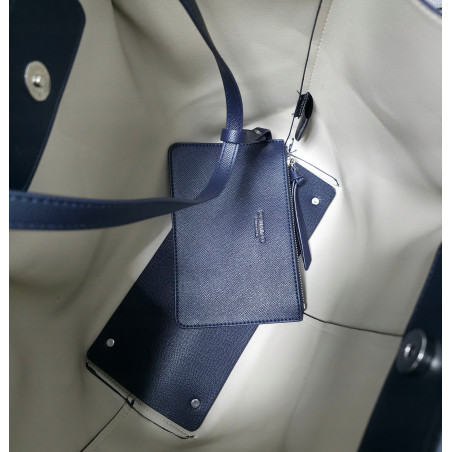 Torebka damska shopper A4 duża torba na ramię elegancka modna DB243 Beżowa