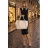 Torebka Damska łódka Shopper Torba na Ramię Listonoszka CC6692 Beżowa