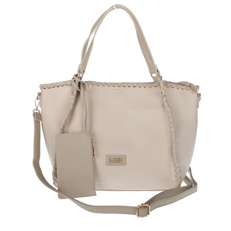 Torebka Damska łódka Shopper Torba na Ramię Listonoszka CC6692 Beżowa