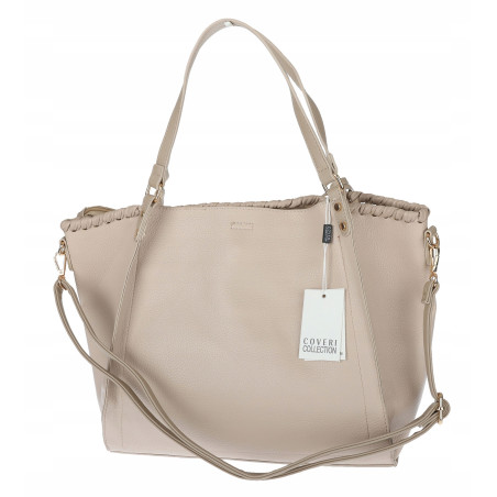 Torebka Damska łódka Shopper Torba na Ramię Listonoszka CC6692 Beżowa