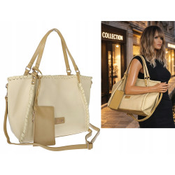 Torebka Damska A4 łódka Shopper Torba na Ramię Listonoszka CC6692 Żółta