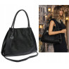 Torebka damska shopper duża pojemna na ramię elegancka torba BS6881 Czarna