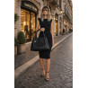Torebka damska shopper duża pojemna na ramię elegancka torba BS6881 Czarna