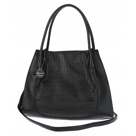 Torebka damska shopper duża pojemna na ramię elegancka torba BS6881 Czarna