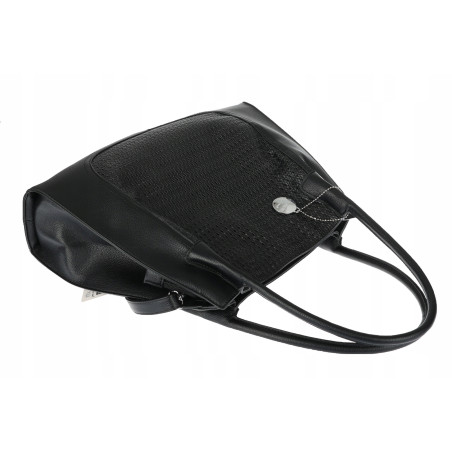 Torebka damska shopper duża pojemna na ramię elegancka torba BS6881 Czarna