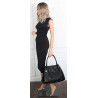 Torebka damska shopper duża pojemna na ramię elegancka torba BS6881 Czarna