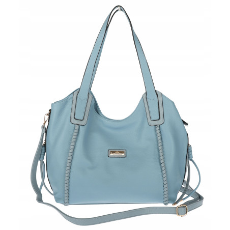 Torebka Damska Worek Shopper Torba na Ramię duża pajemna CH2166 Niebieska