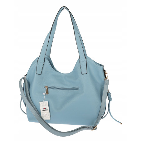 Torebka Damska Worek Shopper Torba na Ramię duża pajemna CH2166 Niebieska