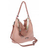 Torebka damska worek shopper duża pojemna na ramię modna CH66816 Różowa