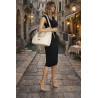 Torebka damska worek shopper duża pojemna na ramię modna CH66816 Beżowa