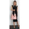 Torebka damska worek shopper duża pojemna na ramię modna CH66816 Różowa