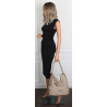 Torebka damska worek shopper duża pojemna na ramię modna CH66816 Beżowa