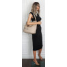 Torebka damska worek shopper duża pojemna na ramię modna CH66816 Beżowa