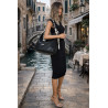 Torebka damska worek shopper duża pojemna na ramię modna CH66816 Czarna