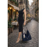 Torebka damska worek shopper duża pojemna na ramię modna CH66816 Granatowa
