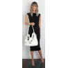 Torebka damska worek shopper duża pojemna na ramię modna CH66816 Biała