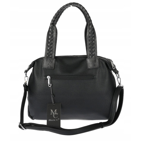 Torebka damska shopper pojemna na ramię do ręki modna torba MC865 Czarna