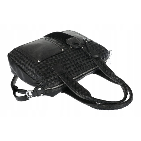 Torebka damska shopper pojemna na ramię do ręki modna torba MC865 Czarna