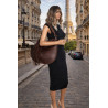 Torebka damska shopper worek elegancka lekka listonoszka JC006 Czekoladowa