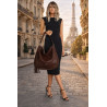 Torebka damska shopper worek elegancka lekka listonoszka JC006 Czekoladowa