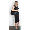 Torebka damska shopper worek elegancka lekka torba listonoszka JC006 Czarna