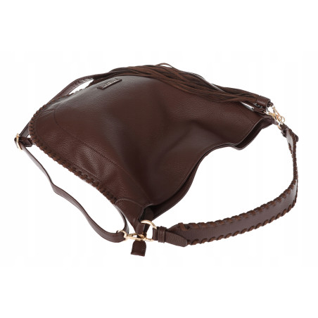 Torebka damska shopper worek elegancka lekka listonoszka JC006 Czekoladowa