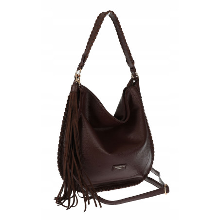 Torebka damska shopper worek elegancka lekka listonoszka JC006 Czekoladowa
