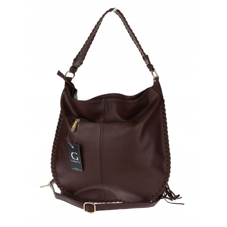 Torebka damska shopper worek elegancka lekka listonoszka JC006 Czekoladowa
