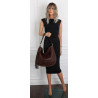 Torebka damska shopper worek elegancka lekka listonoszka JC006 Czekoladowa