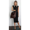 Torebka damska shopper worek elegancka lekka listonoszka JC006 Czekoladowa